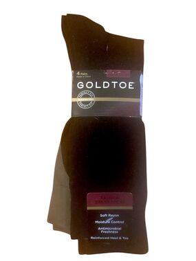 Gold Toe Black Men's Dress Socks - 4 Pack